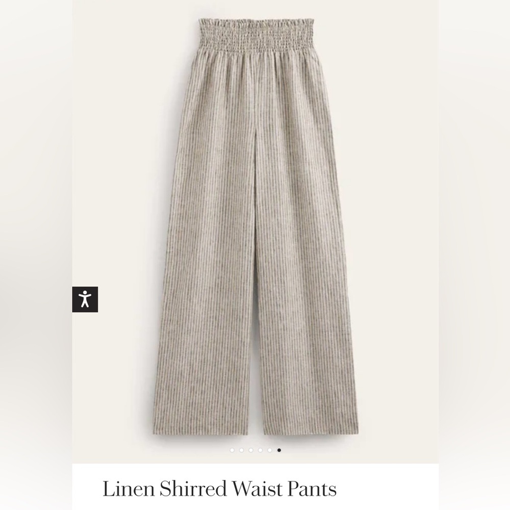 Boden Linen Pants - Lurex Stripe